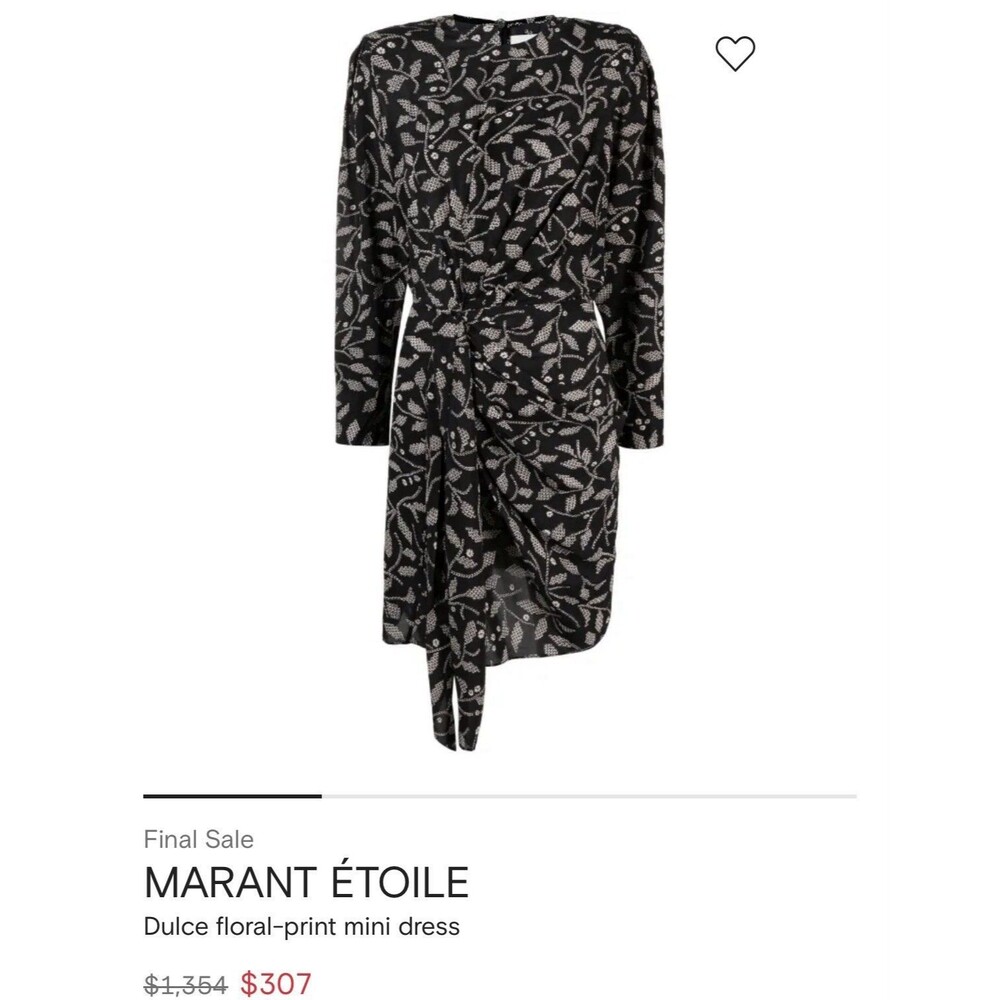 Isabel Marant Etoile Black Dulce Minidress 44 US 12